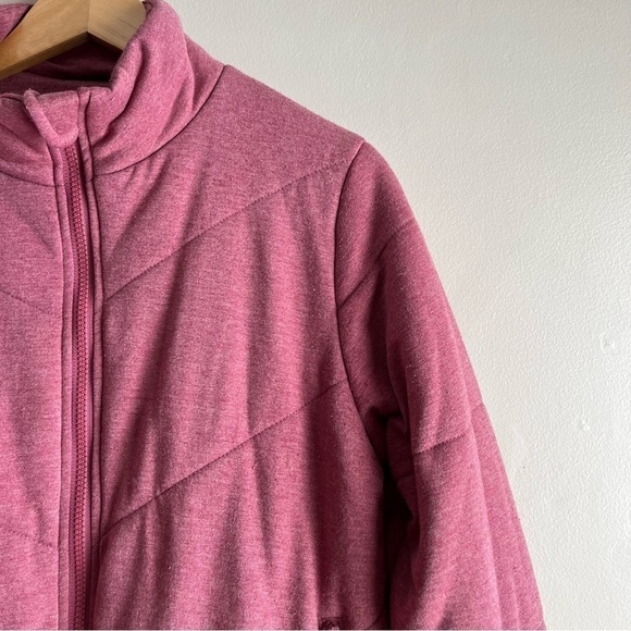 Anthropologie Three Dot Full Zip Quilted Jacket in Heather Tibetan Red, Small - Picture 5 of 13